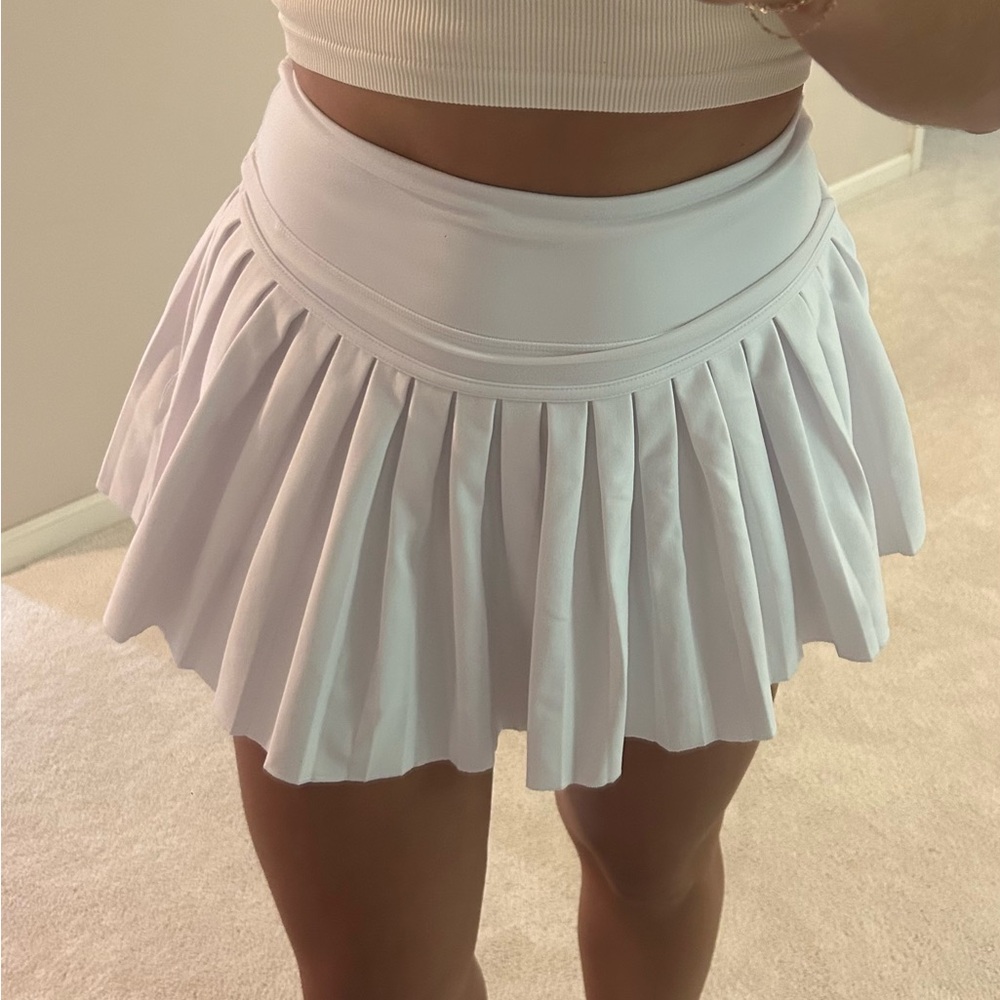 Yogalicious White Mini Tennis Skirt